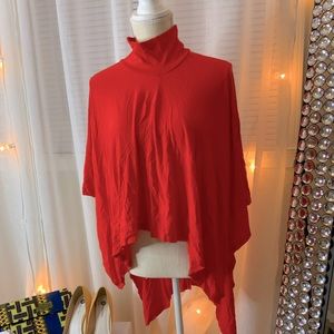 Red pullover cape